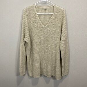 Ecote v neck sweater open knit loose‎ fit oversized